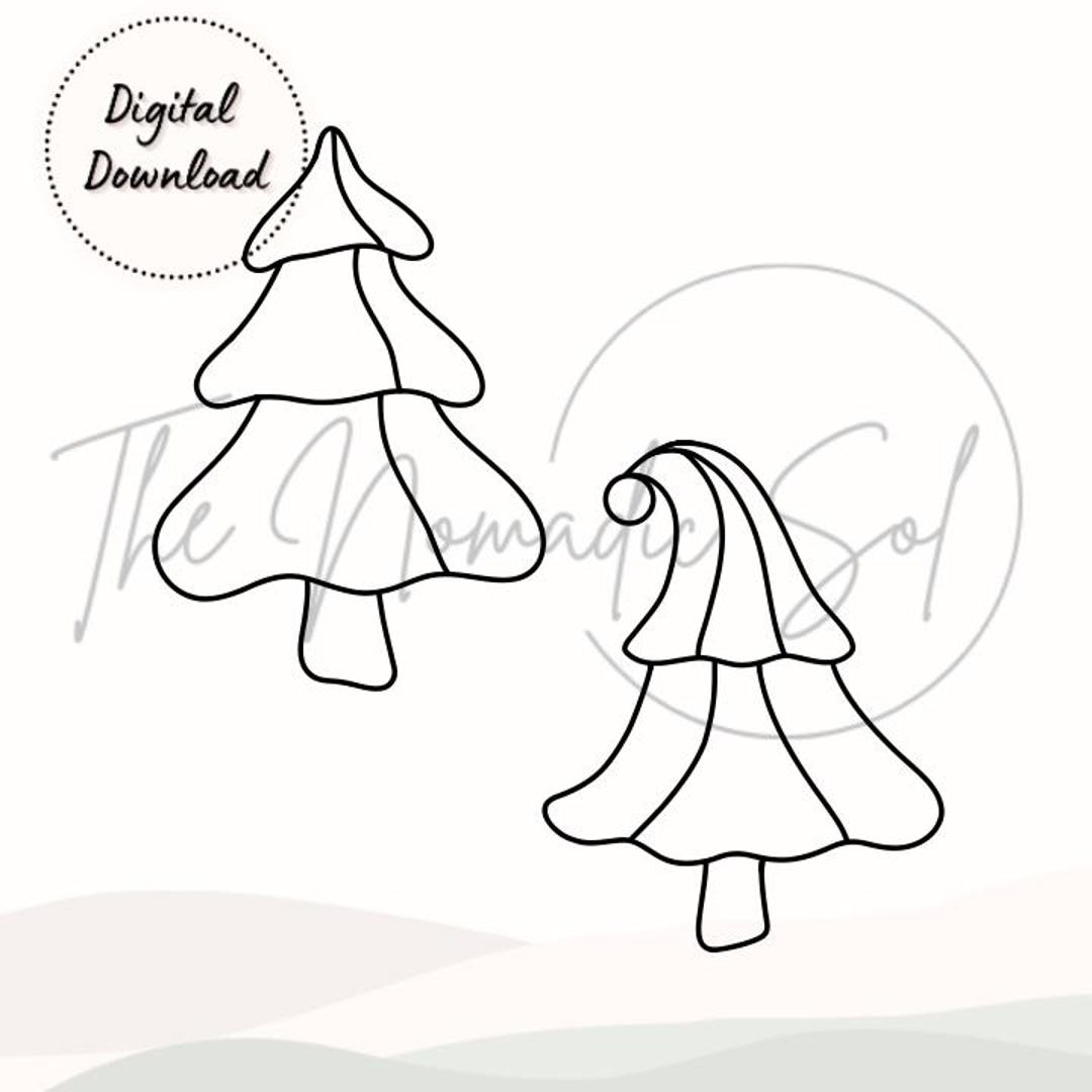 Christmas Tree Patterns Stained Glass PDF JPG PNG Digital File - Etsy