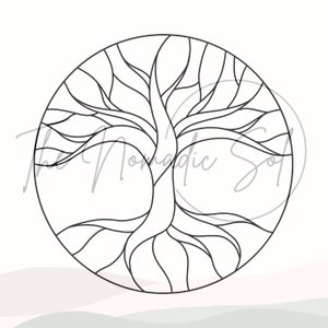 Tree Of Life Pattern Stained Glass PDF Digital File