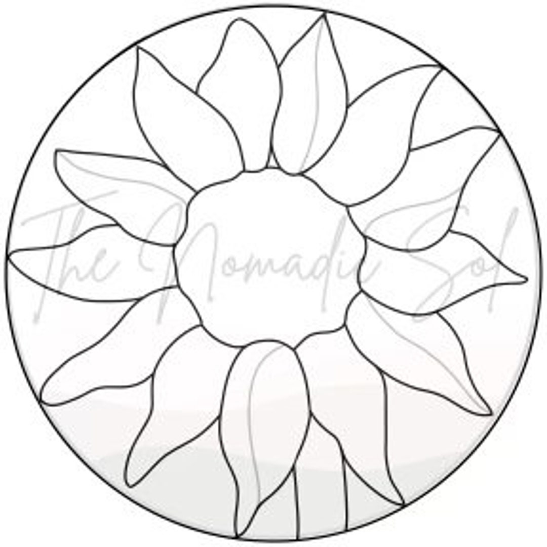 Sunflower Pattern Stained Glass PDF Digital File - Etsy