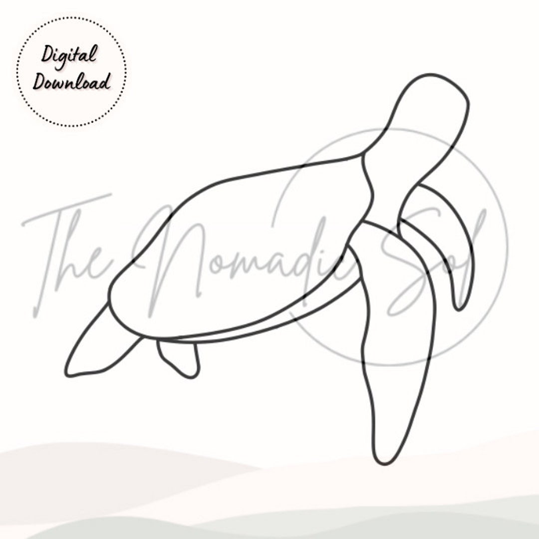 Sea Turtle Sun Catcher Pattern Stained Glass PDF PNG JPG Digital File ...