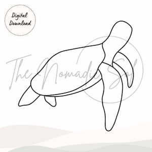 Sea Turtle Sun Catcher Pattern Stained Glass PDF PNG JPG Digital File