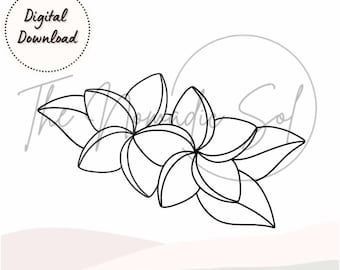 Plumeria Flowers Pattern Stained Glass PDF Digital File- 2 Variations included