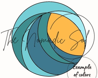 Abstract Wave Pattern Stained Glass Sun Catcher PDF PNG JPG Digital File