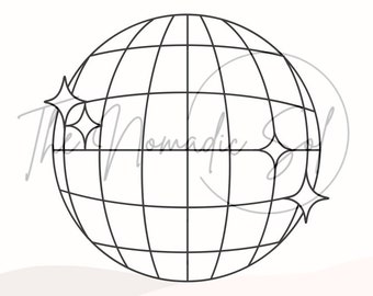 Starry Disco Ball Pattern Stained Glass PDF Digital File