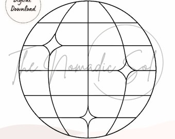 Fichier numérique PDF sur vitrail motif boule disco