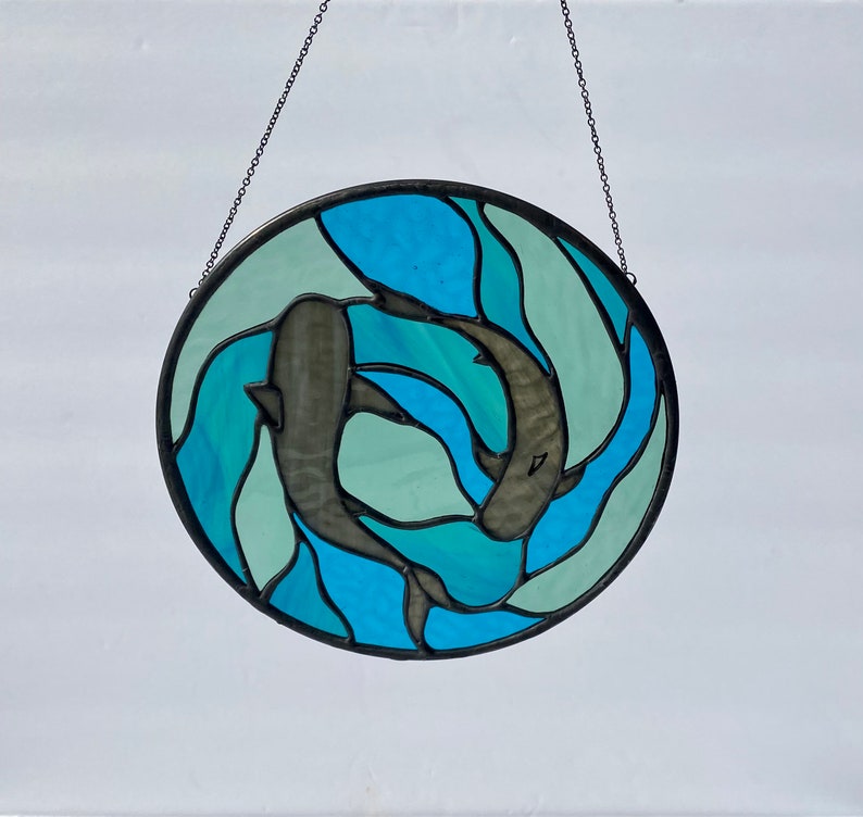 Swimming Tiger Sharks Stained Glass Sun Catcher - Etsy