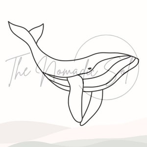 Humpback Whale Pattern Stained Glass PDF Digital File