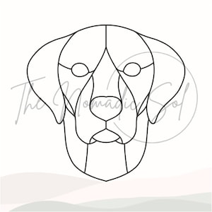 Labrador Retriever Pattern Stained Glass PDF Digital File