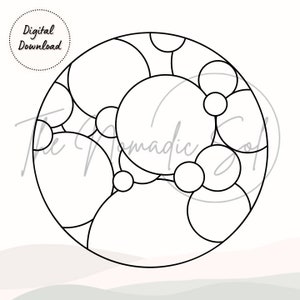 Abstract Bubbles Pattern Stained Glass PDF Digital File