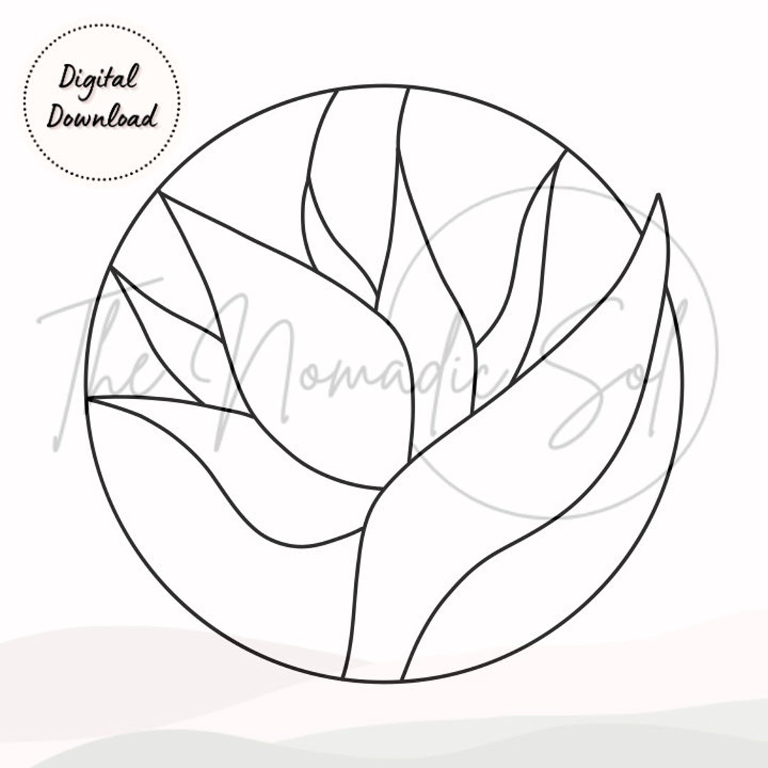 Bird of Paradise Pattern Stained Glass PDF Digital File - Etsy