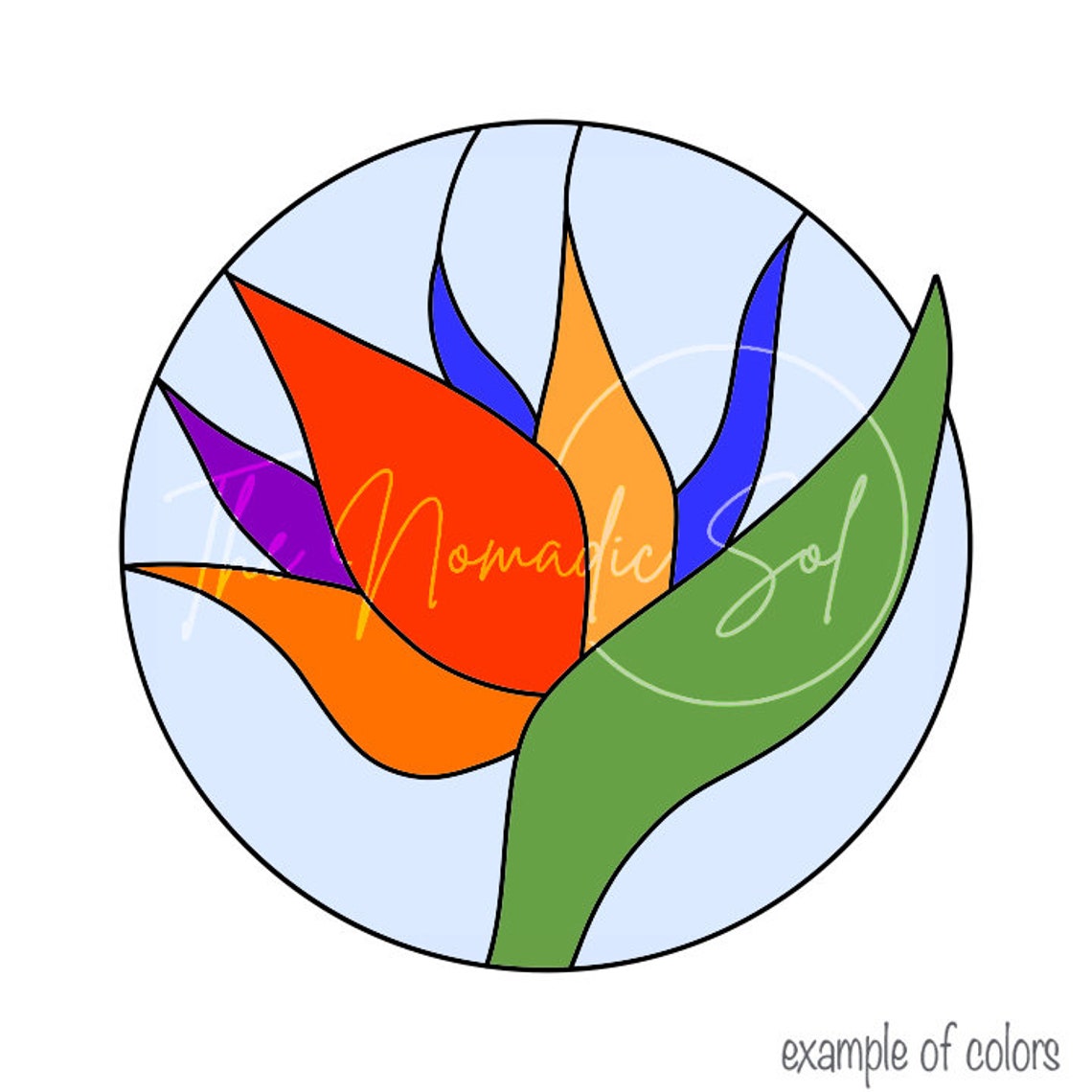 Bird of Paradise Pattern Stained Glass PDF Digital File - Etsy