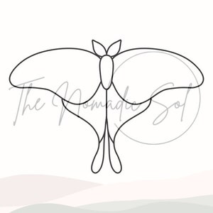 Luna Moth Pattern Stained Glass PDF PNG JPG Digital File - Etsy