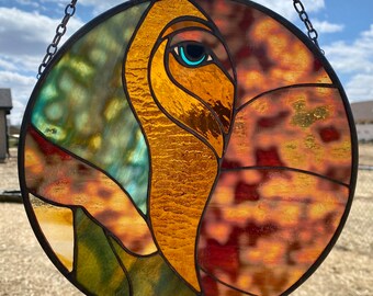Elephant Stained Glass Sun Catcher