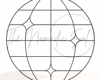 Disco Ball Pattern Stained Glass PDF Digital File