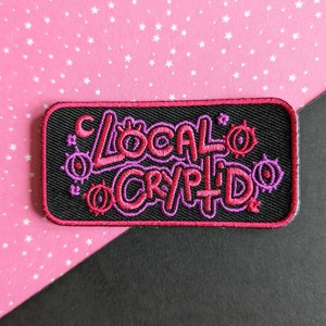 Local Cryptid Embroidered Iron On Fabric Patch