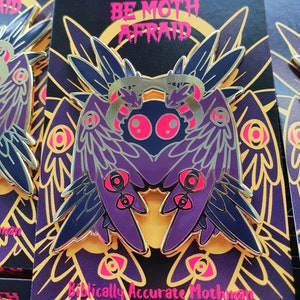 Biblically Accurate Mothman Angel Enamel Pin