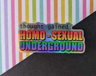 Sticker holographique disco underground homosexuel Elysium