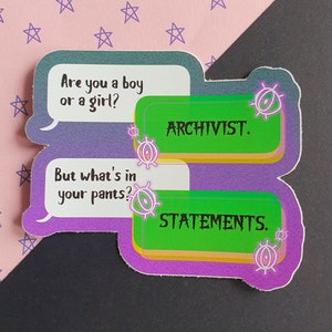 Archivist Gender Identity Sticker