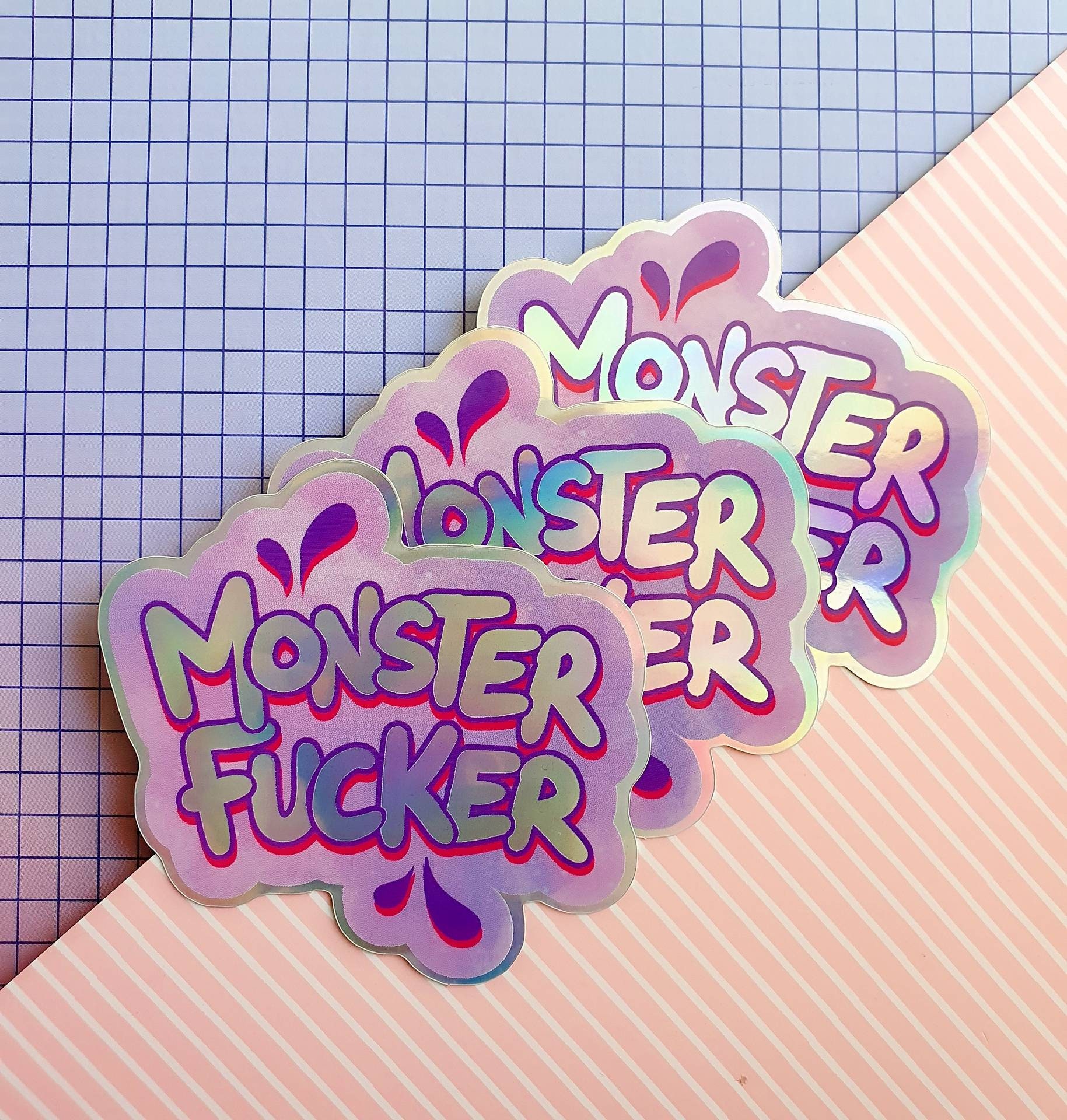 Monster Fucker Holographic Sticker