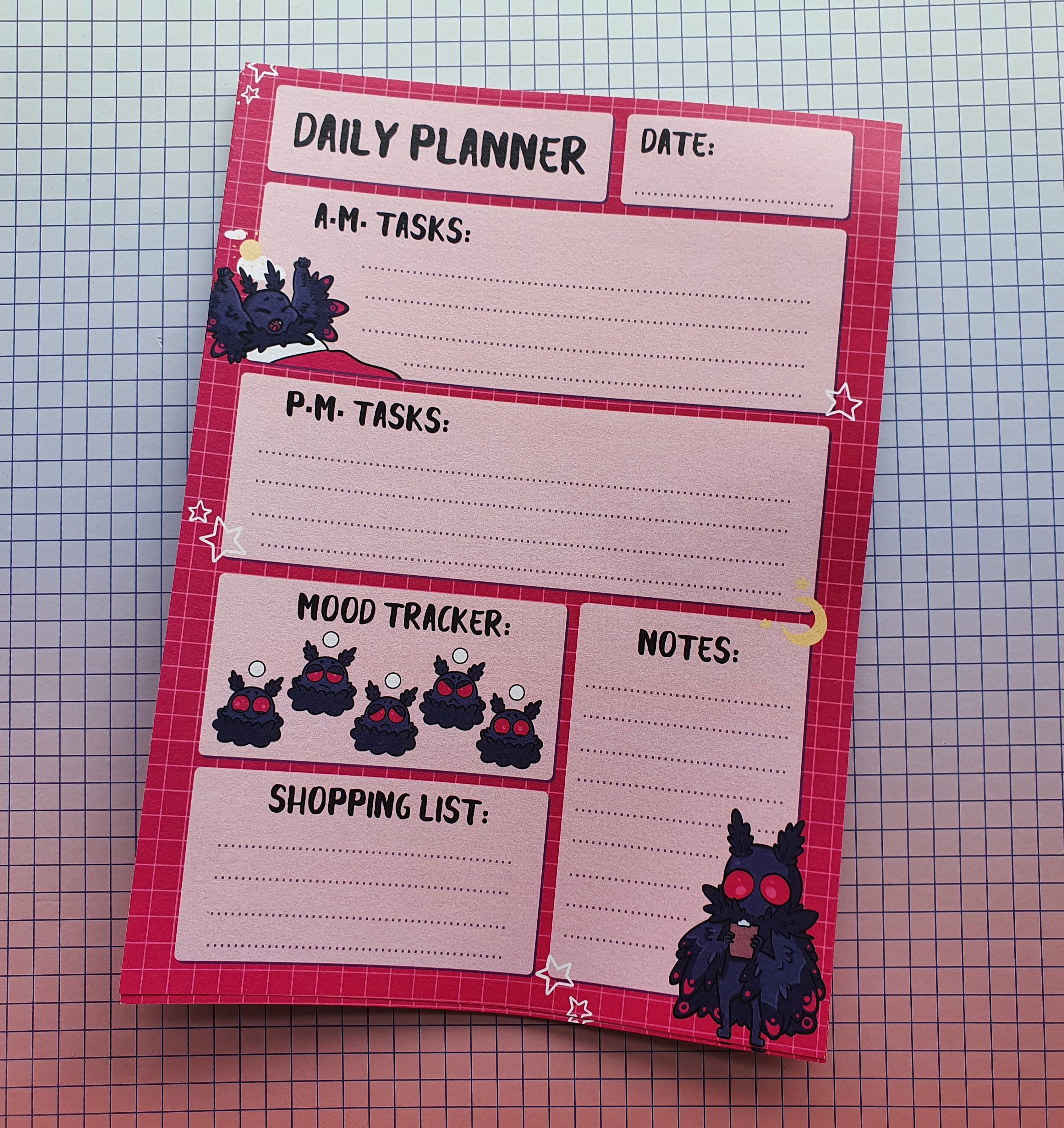 Mothman A5 Daily Planner Notepad