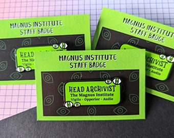 Head Archivist Staff Badge The Magnus Archives Enamel Pin