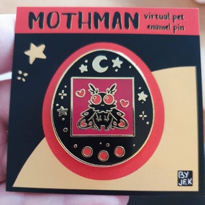 Virtual Pet Mothman Enamel Pin