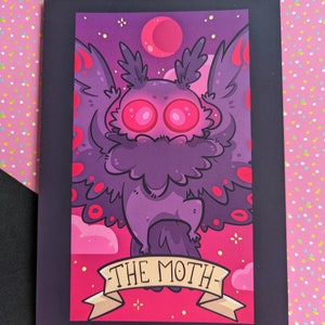 The Moth Mothman Tarot Card A5 Art Print