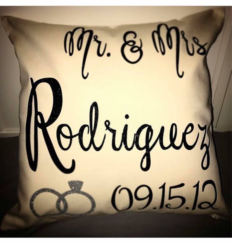 Mr and Mrs Personalized Pillow Etsy