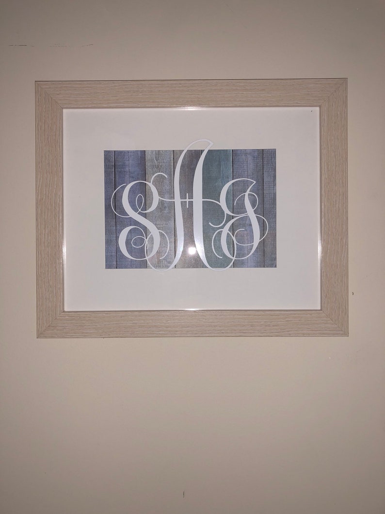 Monogrammed Frame - Etsy