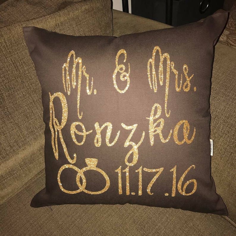 Mr and Mrs Personalized Pillow Etsy