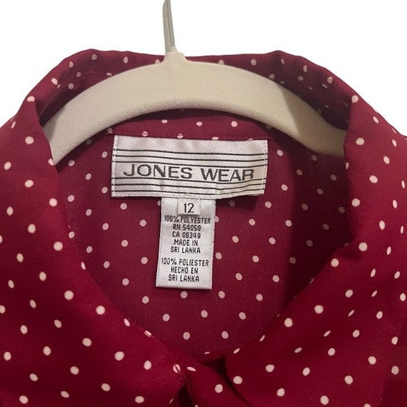 Vintage Polka Dot Cropped Button Front Blouse Wom… - image 3