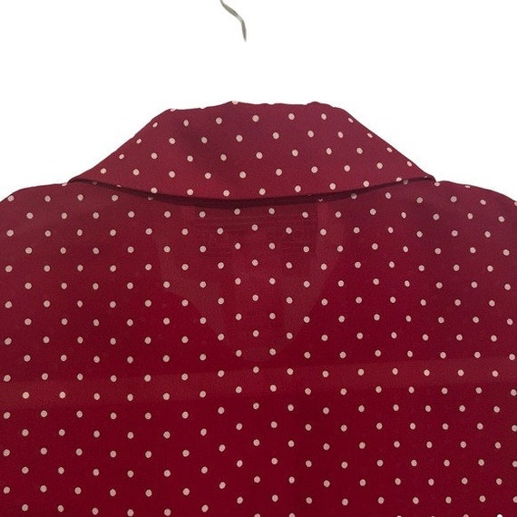 Vintage Polka Dot Cropped Button Front Blouse Wom… - image 8