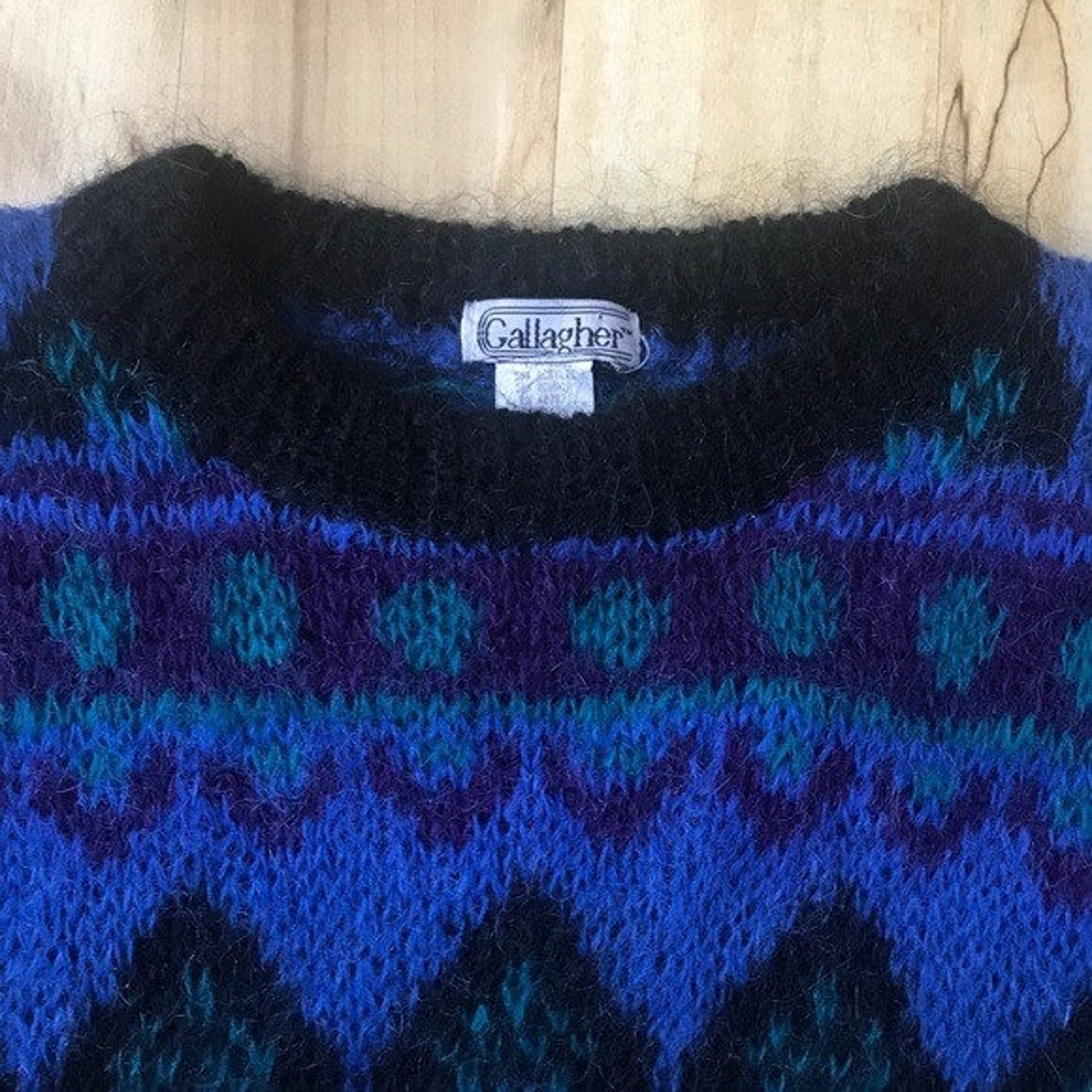 Vintage Grandpa Sweater Women's Size Large Blue Etsy
