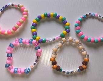 sweets kandi pack | kawaii kandi bracelets | pastel kandi jewelry | scenecore | fairy kei | yume kawaii | harajuku accessories | decora kei
