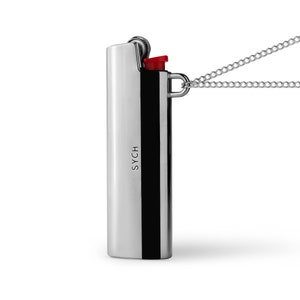 Étui à briquet Sych Studio, briquet Bic, briquet de collier, chaîne à briquet.