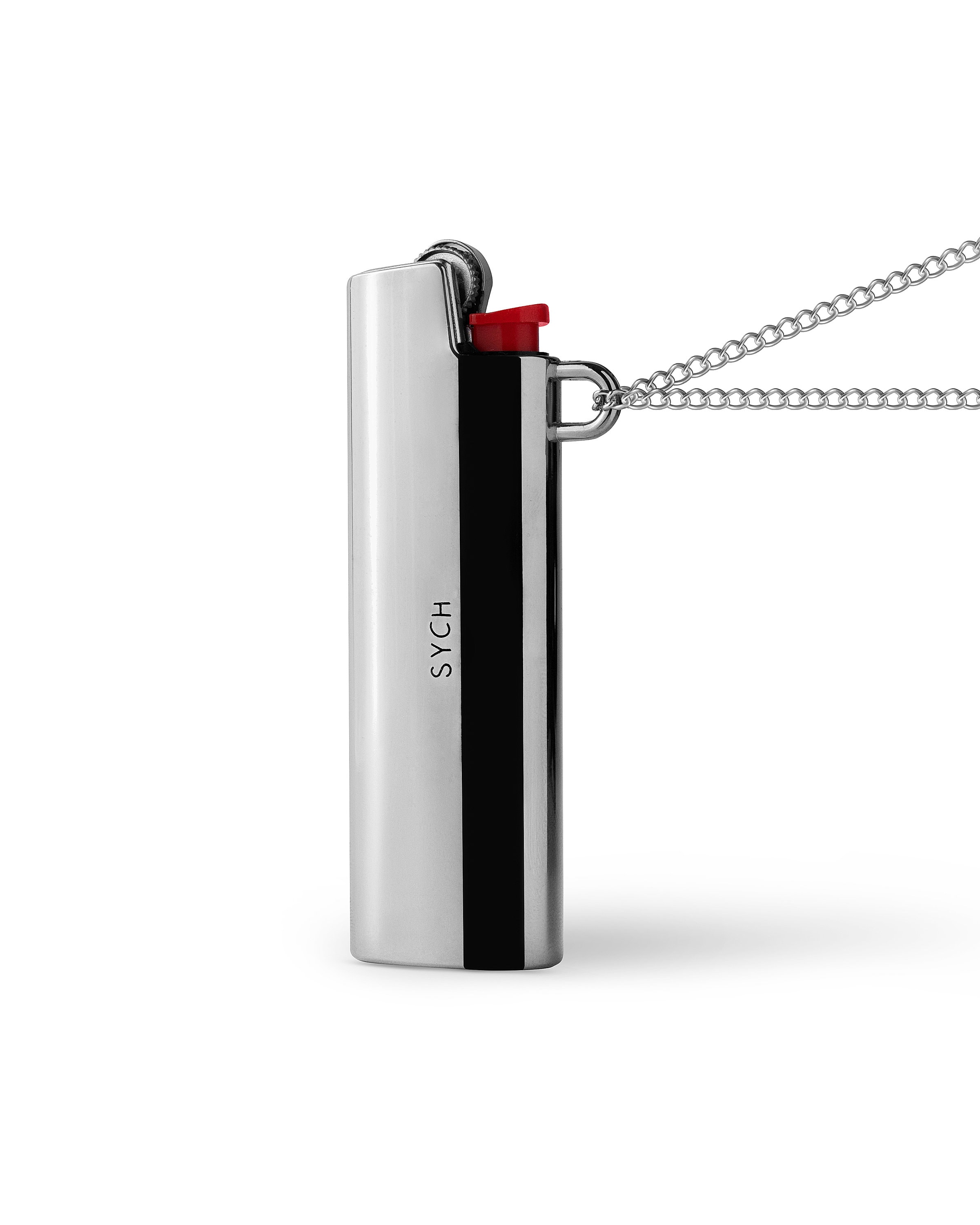 ● OPEN YY ● 25SS STUD LIGHTER CASE KEYCHAIN Lighter Cover With Keyring Made for BIC Lighters, Leather
