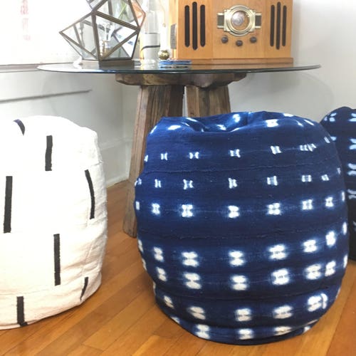 Red Poppy Floral Graphic Bean Bag Chair Eco Friendly Linen Etsy