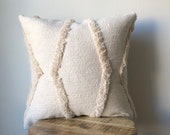 Cream Vintage Wedding Blanket Moroccan Pillow Cover Available in several sizes