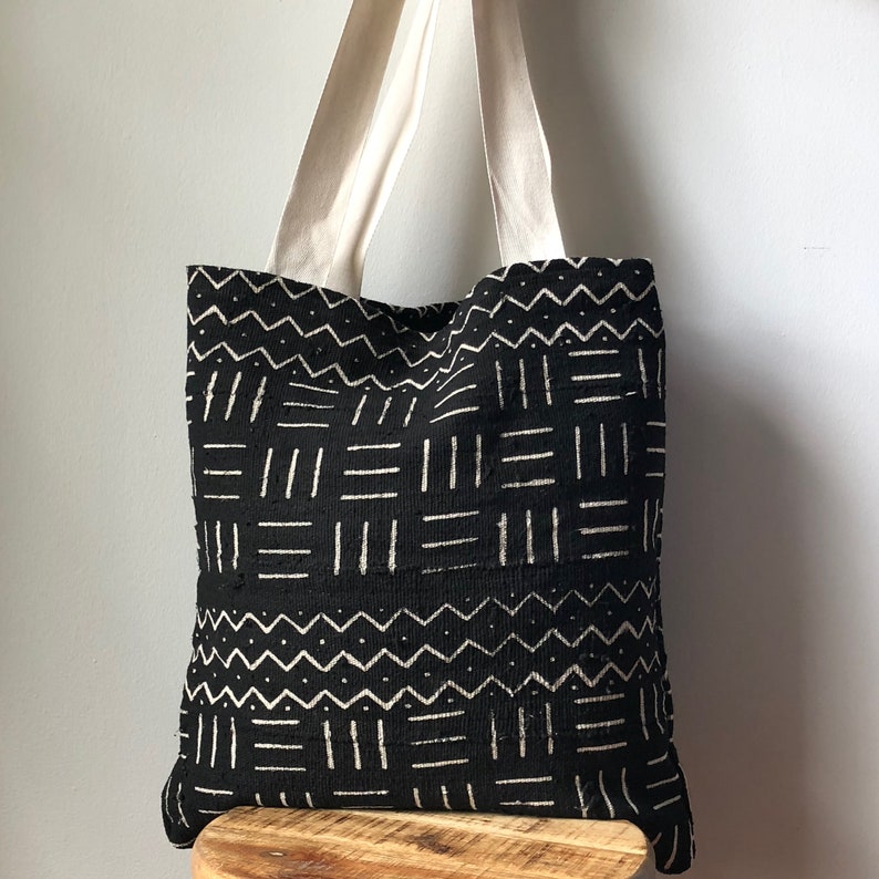 African Mudcloth Tote Bag Canvas Bag 18x20 | Etsy