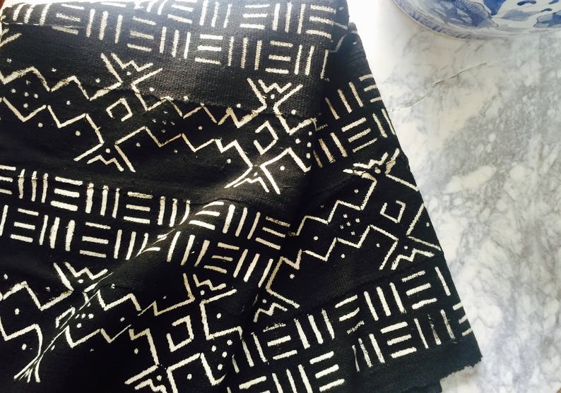 Vintage African Mud Cloth Amazing Textile Black and White | Etsy