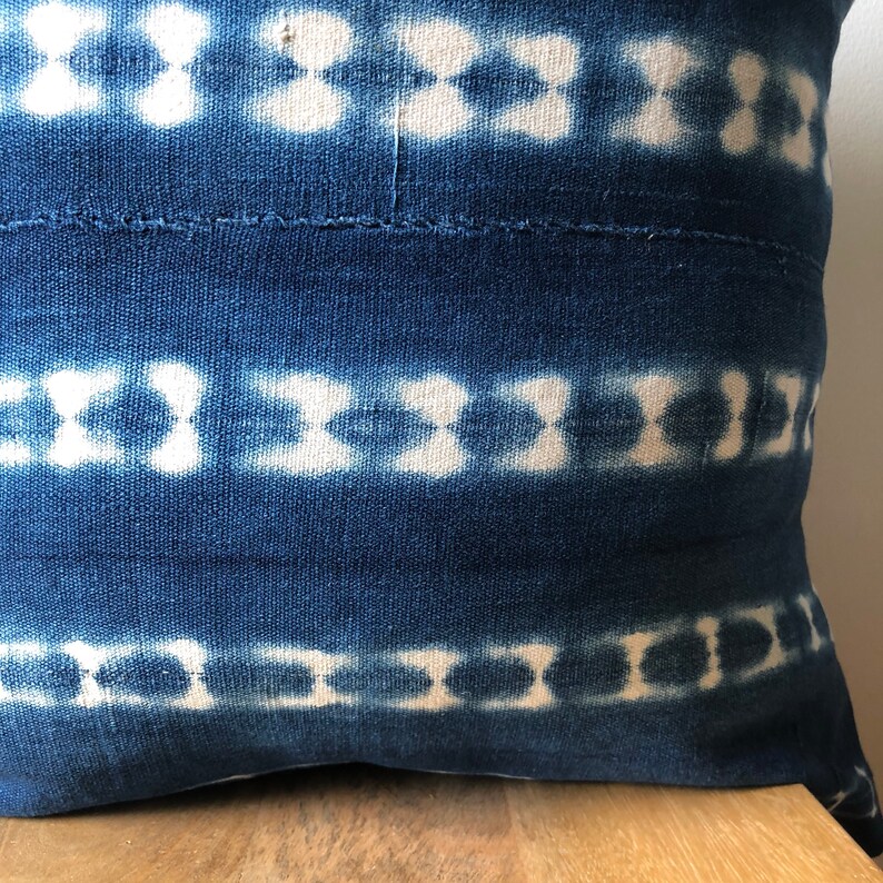 DOUBLE SIDED Indigo Mudcloth Vintage Shibori Pillow Cover Etsy