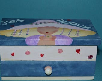 Handpainted jewelry box for little girl