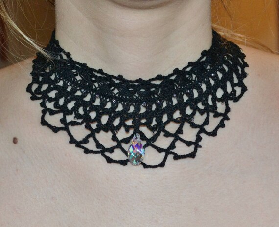 Choker Necklaces for Women / Black Choker Necklace / Goth Chokers / Birthday Gift / Modern Necklaces / Black Lace / Black Lace Chocker