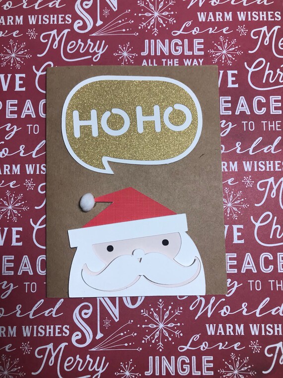 Holiday cards / Christmas cards Santa's greeting Card / Santas Card/ Handmade Christmas card/ Christma's Card/ Holiday Card / Greeting Card Il_570xn