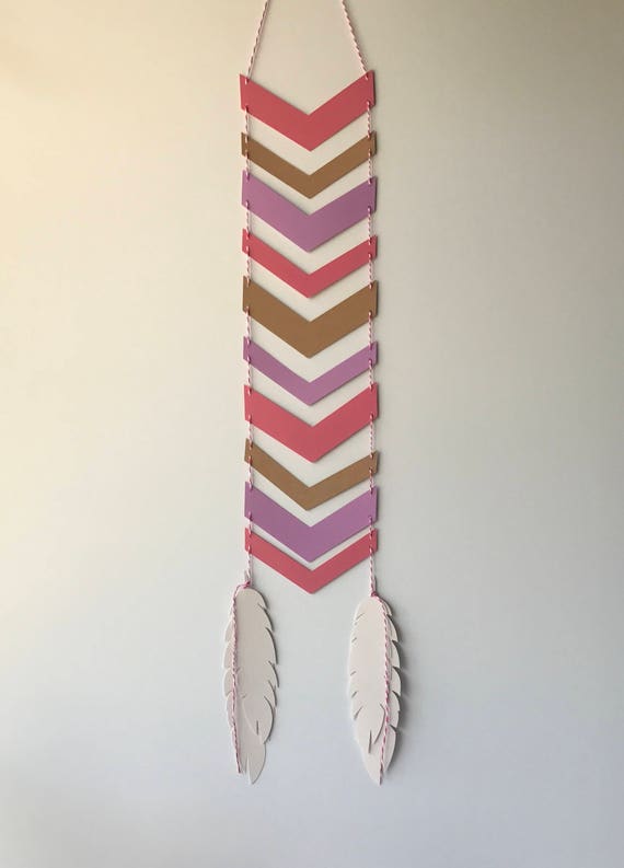 Arrow Banner / Arrow and Feather Banner / Boho Chic Party Decor / Tribal Party Decor / Backdrop / Il_570xn