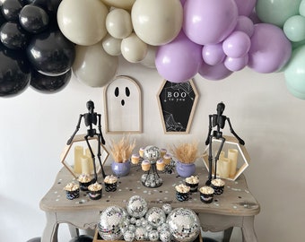 Halloween balloon garland, diy balloon garland, halloween balloon garland kit organic balloon garland, diy balloon arch, balloon arch