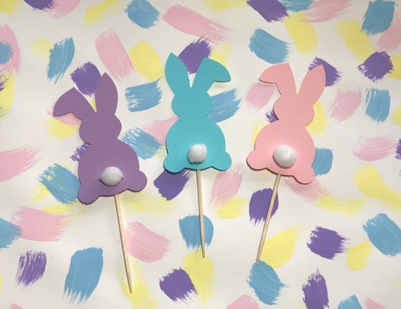 Bunny cupcake topper / some bunny / some bunny is one/Easter bunny cupcake toppers / Easter decorations / Bunny party decorations Il_570xn
