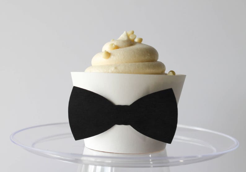 Little Gentleman Baby Shower Bowtie Cupcake Little Etsy