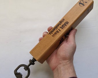 ONCE Fundraiser - Bottle Opener with Bone Up Tap Handle