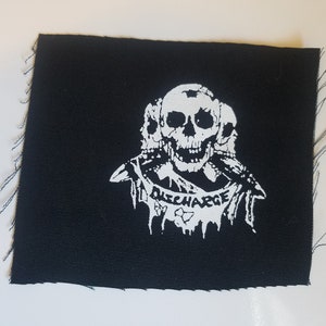 Discharge Skulls Cloth Patch